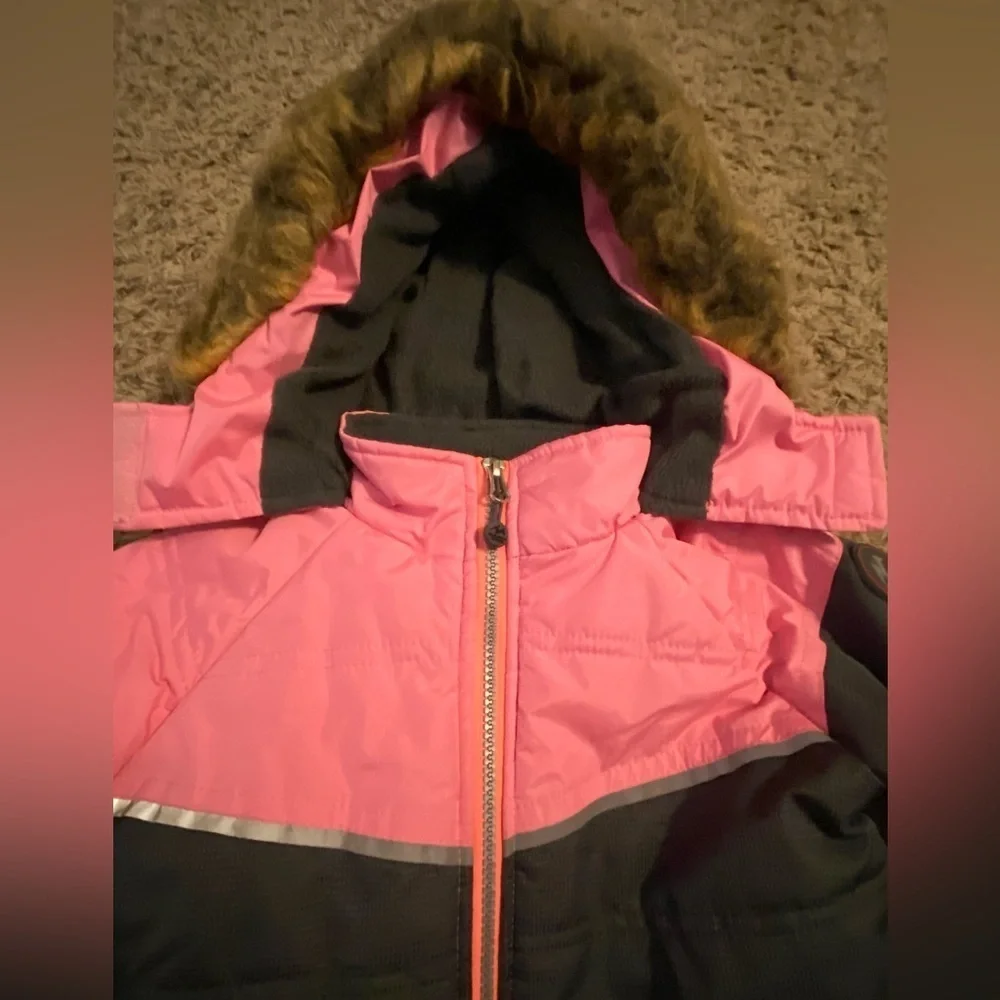 Pink Platinum Advance Girls Puffer Jacket, 5/6